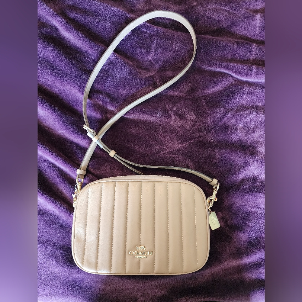 COACH Beige/Cream Quilted Cross Body Bag Purse NWOT
